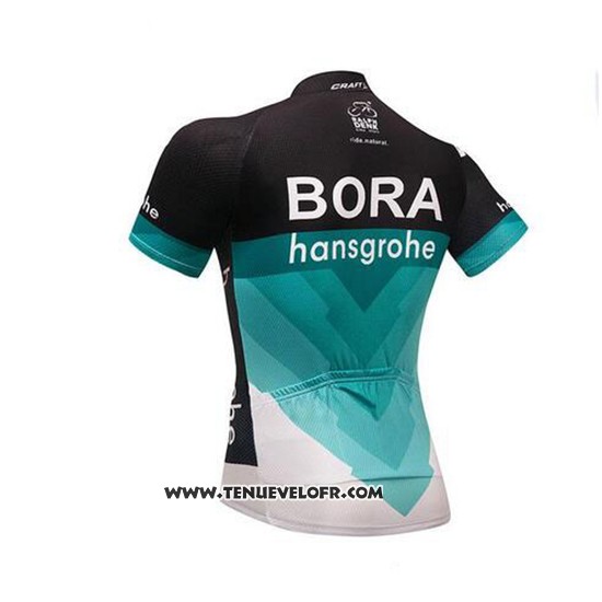2018 Maillot Ciclismo Bora Noir et Teal Manches Courtes et Cuissard